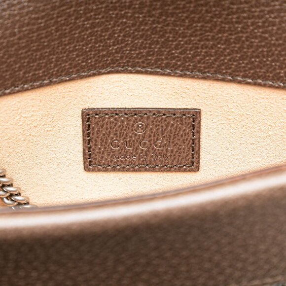 GUCCI Brown Leather Shoulder Bag - Picture 6 of 9